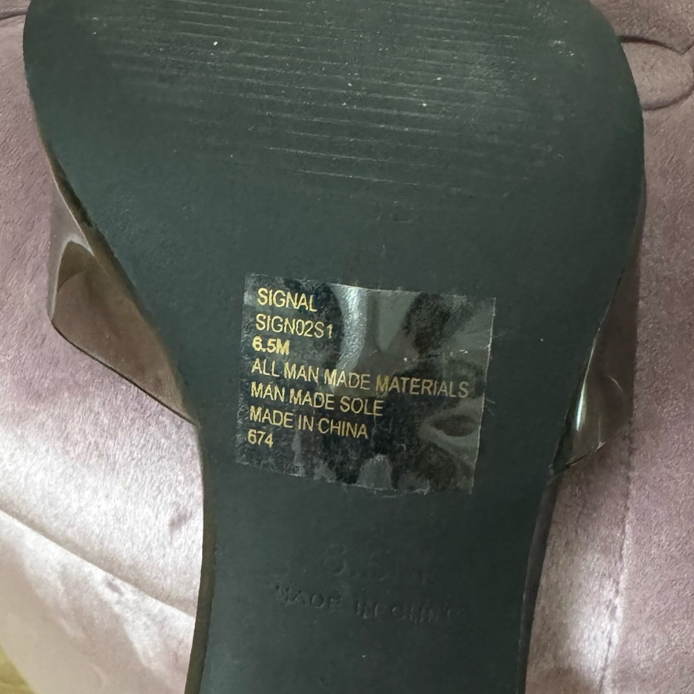 Steve Madden Black Clear Mule Square Sandals - Picture 4 of 4